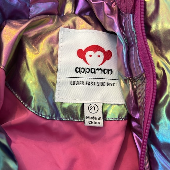 Appaman Rainbow Metallic Duck Down Jacket 2T - Picture 2 of 4